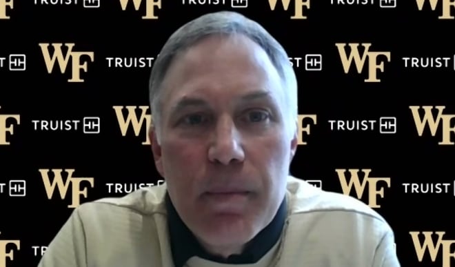 Clawson speaking to the media via Zoom