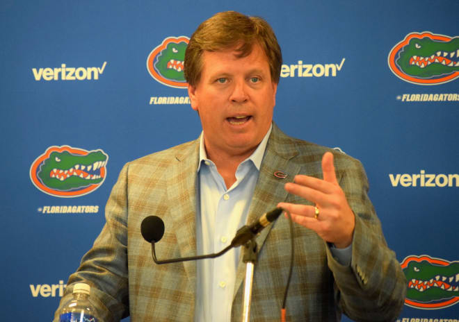 Florida head coach Jim McElwain speaks during his press conference Wednesday following National Signing Day.
