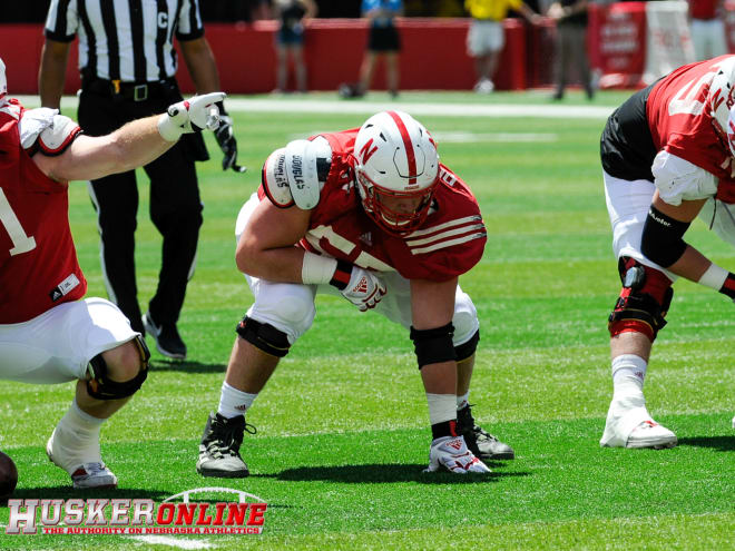 Nebraska offensive guard Ethan Piper