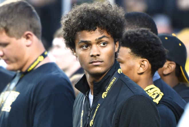 Class of 2020 wide receiver David Baker visited the Iowa Hawkeyes this weekend.