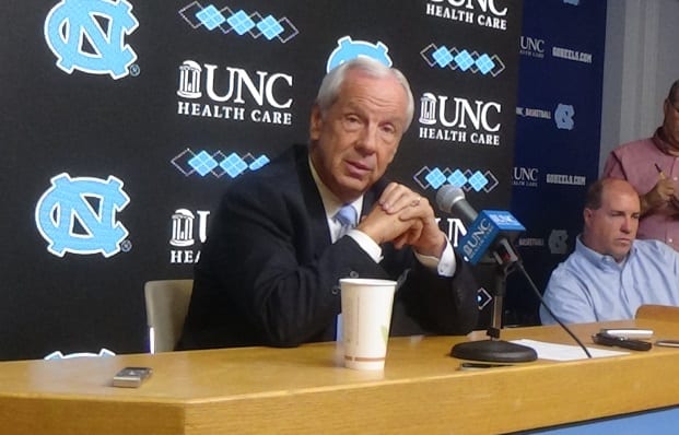 UNC basketball coach Roy Williams hit on numerous subjects during media day Tuesday at the Smith Center.