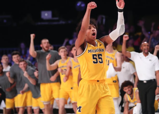 Eli Brooks contributed eight points to Michigan's blowout win of Gonzaga Friday. 