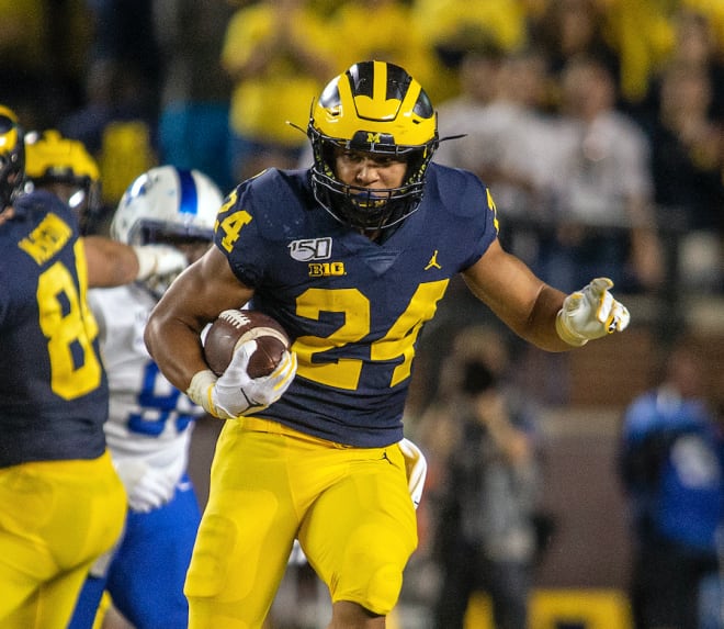 There are reports that Michigan freshman running back Zach Charbonnet will miss some time, including Saturday's Wisconsin game.