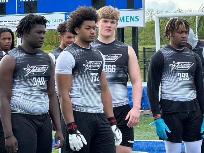 2025 three-star DE Christopher Burgess (332) was one of the attendees at the Cincinnati Rivals' Camp Series.