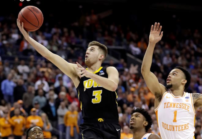 Jordan Bohannon led the Hawkeyes with 18 points in the overtime loss to Tennessee.