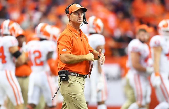 Dabo Swinney can own a 19-game winning streak with a victory over Charlotte next Saturday.