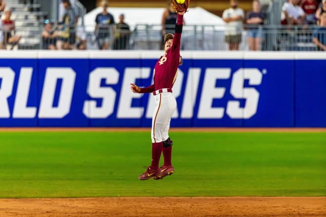 Josie Muffley's soaring grab started a game-ending double play on Saturday night.