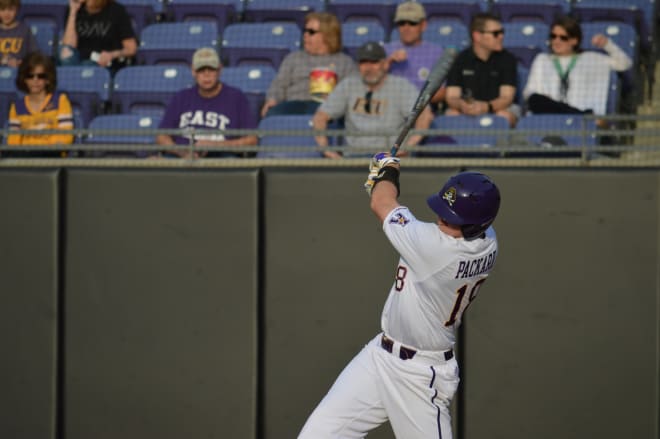 Bryant Packard knocked an early home run in ECU's game three victory over UCF Sunday afternoon in Orlando.