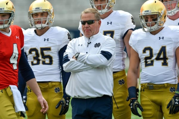 Brian Kelly and the Irish finished spring practices last week.