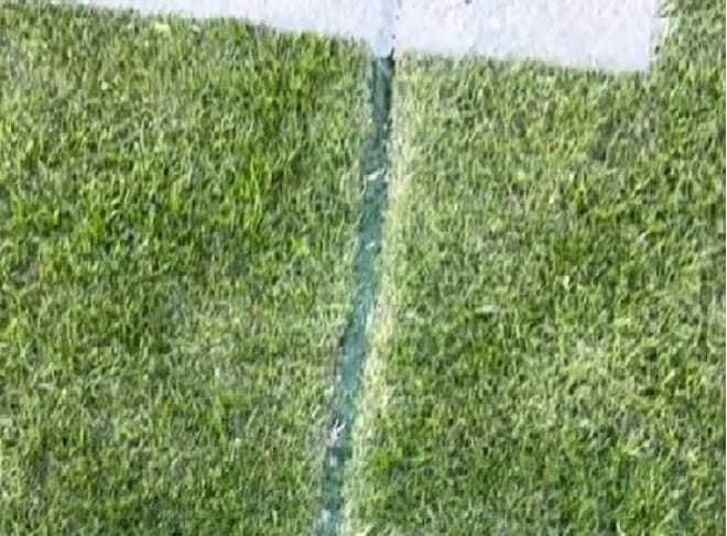 Soaked areas of the field allowing gashes, as well as gaps between sod panels were issues in the Holiday Bowl.