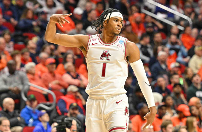 Arkansas junior guard Ricky Council IV signed a two-way deal with the Philadelphia 76ers on Thursday. 