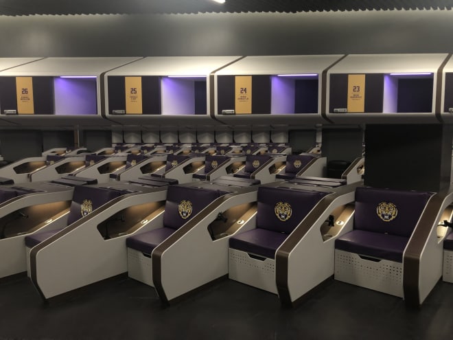 What was the inspiration for the sleep pods in LSU's new dressing room?