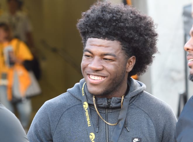 Four-star linebacker Cameron Williams visited Iowa City on Saturday.