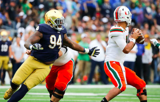 Notre Dame's win over Miami this year was only the second in the last three seasons versus a foe who finished in the AP Top 25.