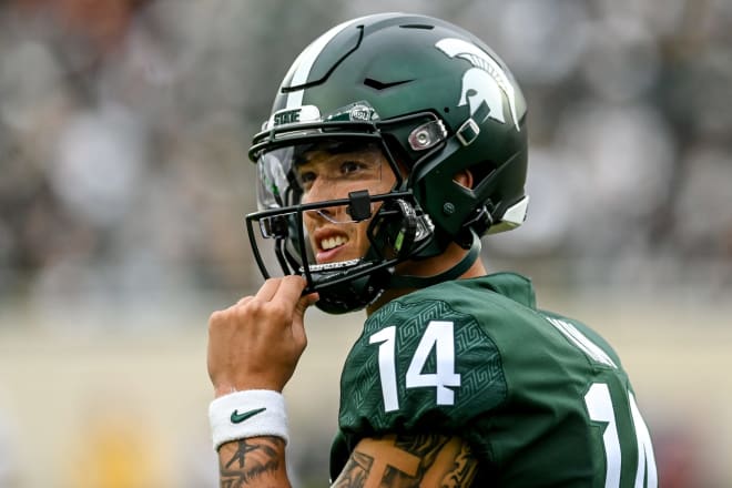 Michigan State Spartans QB Noah Kim says competition is 'pushing us all ...