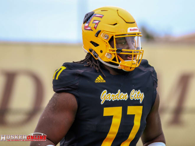 Offensive tackle Bamidele Olaseni was among the top prospects playing between Garden City and Iowa Central over the weekend