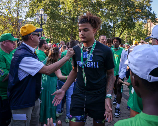 2025 DE CJ May commits to Notre Dame football during visit