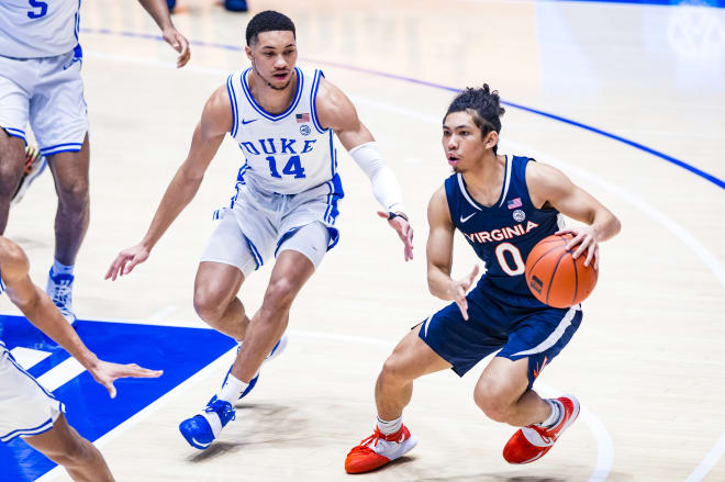 Jordan Goldwire recorded four steals against Virginia.