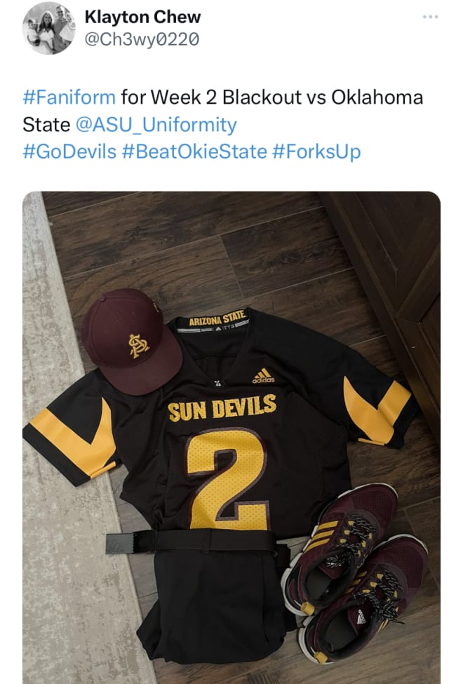 Column: ASU would be wise to stay away from flashy Adidas alternate uniforms  - House of Sparky