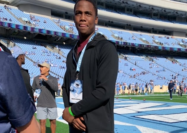 Class of 2020 DE and Oregon commit Bradyn Swinson tells THI how his recent visit to UNC went. 