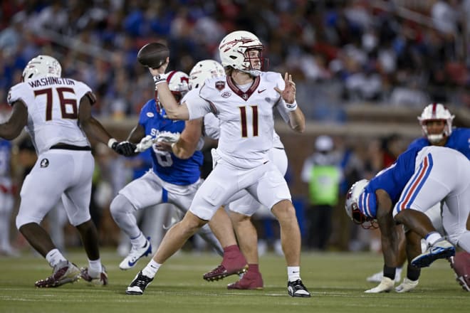 Brock Glenn played a few drives in the fourth quarter at SMU.