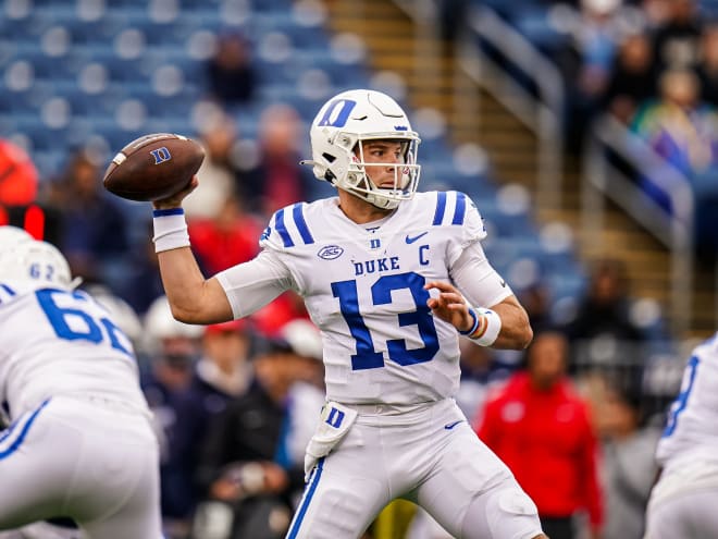 Former Duke quarterback Riley Leonard committed to transfer to Notre Dame back in December.