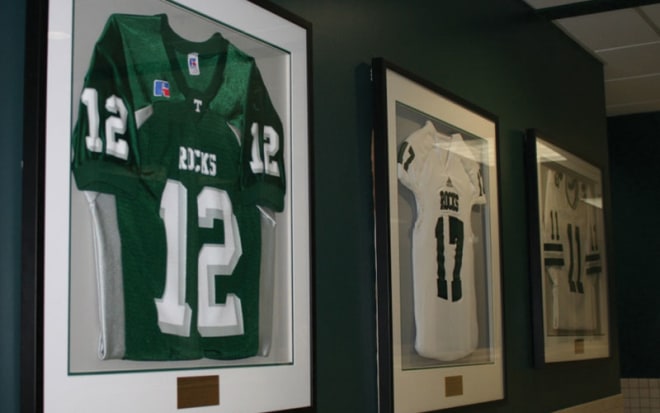 Trinity has only three retired jerseys, including Brian’s No. 12 and Jeff’s 11.