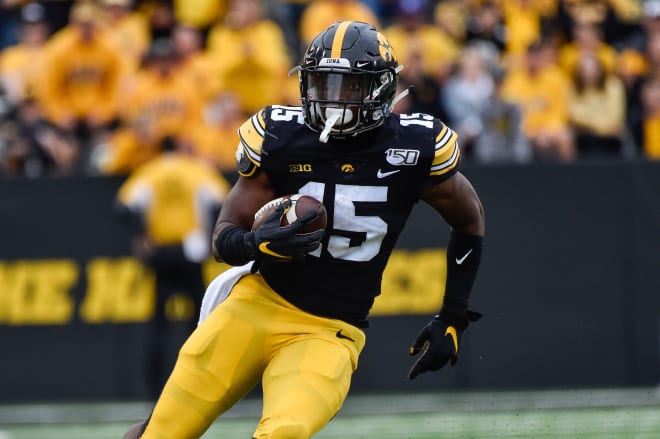 Iowa running back Tyler Goodson is one of several capable Hawkeye rushers who will test U-M.