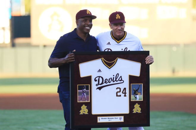 Barry Bonds 24 ASU Sun Devils Red Baseball Jersey — BORIZ