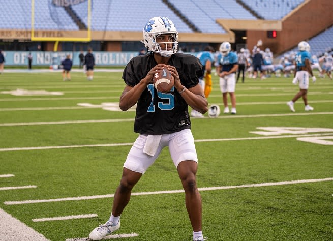 Who will take the snaps if somehting happens to Drake Maye? That is one of the burning questions for UNC this spring.