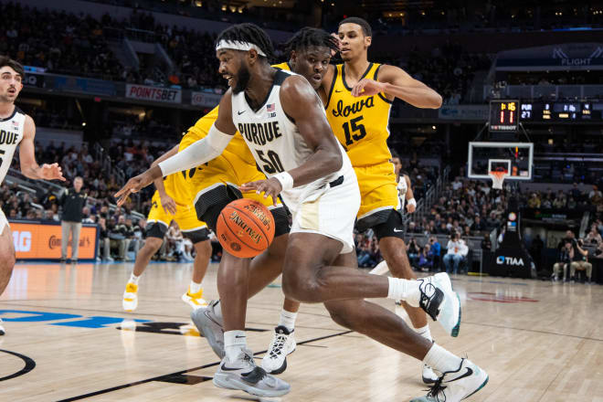 Trevion Williams recorded a double-double in Purdue's loss to Iowa. (USA Today Sports)