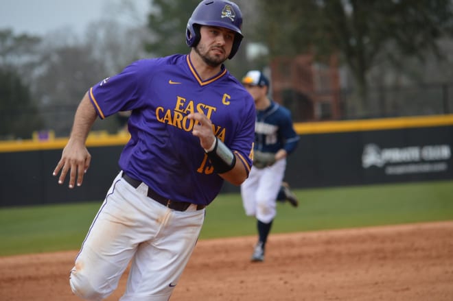 Jake Washer had a grand slam homer in ECU's 9-5 win over North Carolina Wednesday night in Chapel Hill.