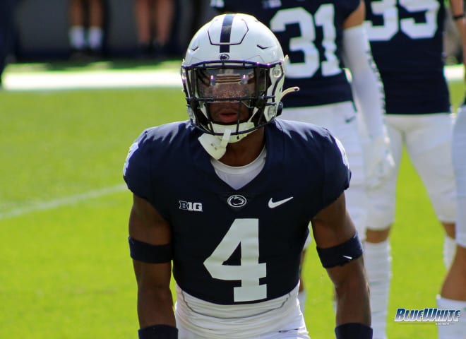 Penn State corner Kalen King warms up prior to the Ball State game at Beaver Stadium. BWI photo