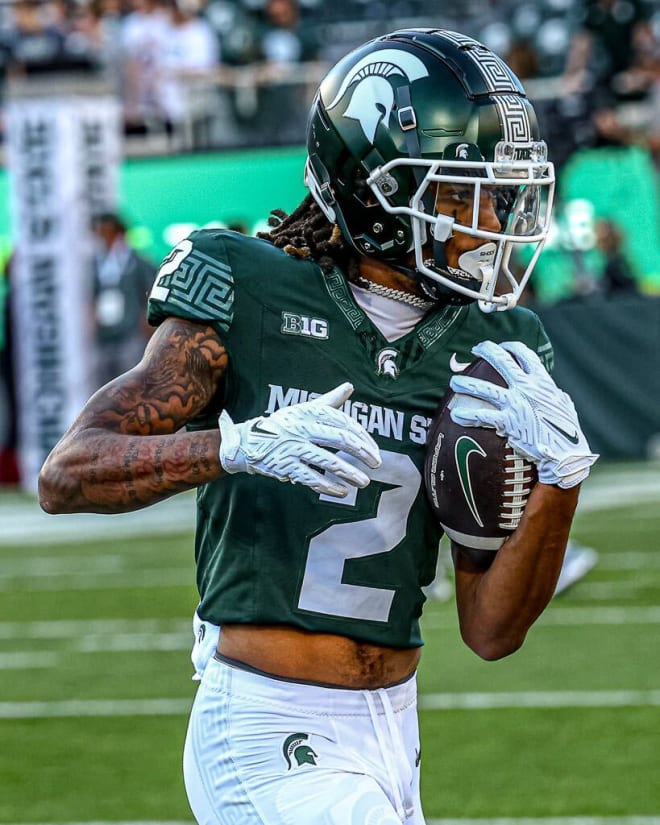 Tyrell Henry had two receptions in the Spartans win over Central Michigan.