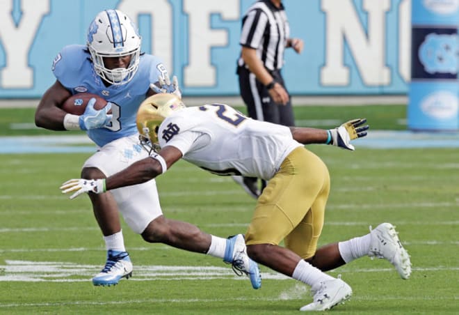 North Carolina Tar Heels running back Michael Carter