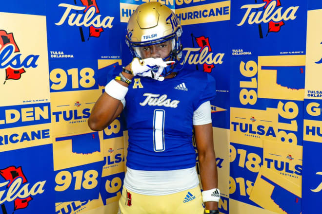 TJ Jones during an unofficial visit to Tulsa in July.