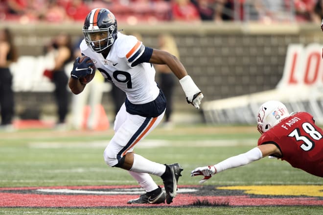 Keytaon Thompson had a pair of key fourth-down catches on UVa's late go-ahead touchdown drive at Louisville.