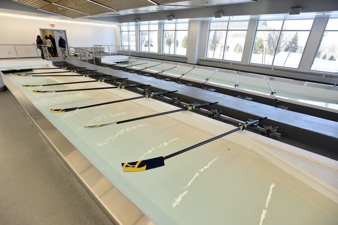 Michigan's indoor rowing tank can allow for training even when the water is rock solid outside.