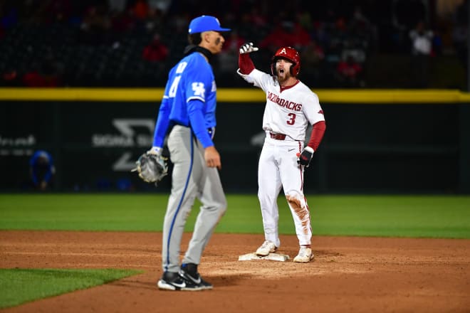 Arkansas and Kentucky play the second game of their SEC-opening series Saturday night.