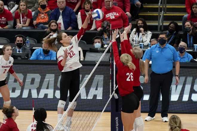 Nebraska volleyball vs. Wisconsin in the 2021 NCAA National title match.