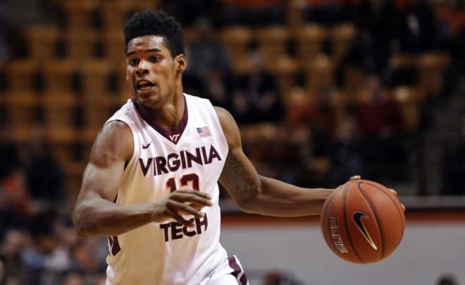 Virginia Tech leads the ACC in three-point shooting at 39.9 percent, while Ahmed Hill (above) is second in the league at 45.1 percent.