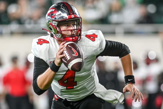 Bailey Zappe chasing records (Photo: Nick King/Lansing State Journal / USA TODAY NETWORK)