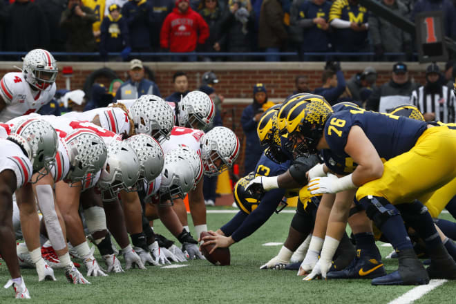 Michigan Wolverines football versus Ohio State Buckeyes