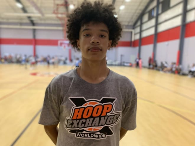 Windermere HS 2021 point guard Trey Moss at the 2019 Hoop Exchange Fall Festival.