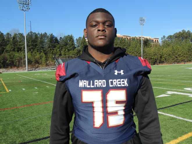Charlotte (N.C.) Mallard Creek junior offensive lineman T.J. Moore is ranked No. 21 overall in the state of North Carolina in the class of 2017 by Rivals.com.