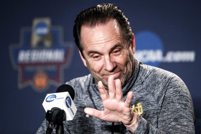 Head coach Mike Brey has led the Irish to back-to-back Elite Eight appearances.