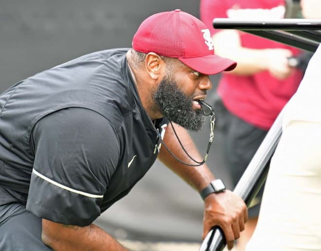 The demanding nature of FSU offensive line coach Alex Atkins was a key talking point from FSU's newcomers on the offensive line.