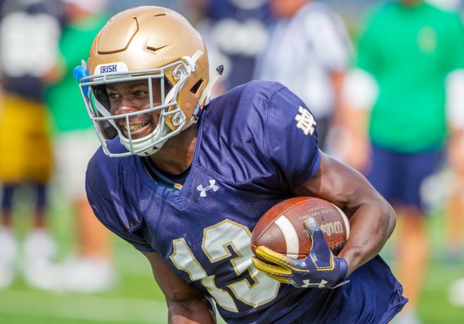Sophomore wide receiver Lawrence Keys III will be a key part of the Irish offense this season.
