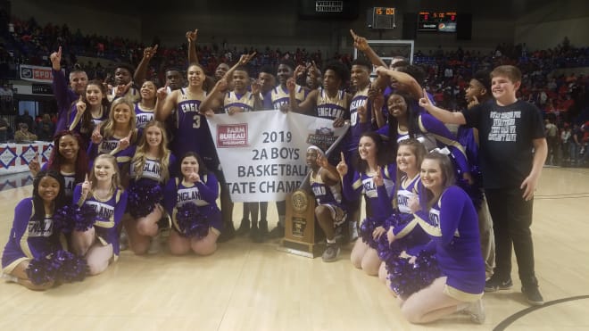 England outlasted Clarendon in the Class 2A state title game. Tournament MVP Warren Green scored 25 points to go along with 3 rebounds, 3 assists, 3 blocks and 3 steals. Photo by Chase Gage.