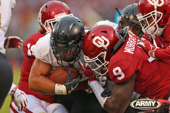 FB Darnell Woolfolk in action vs. No. 5 ranked Oklahoma Sooners